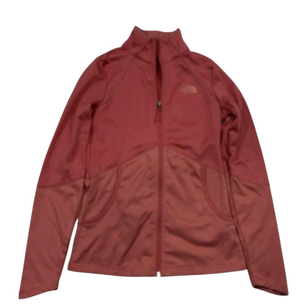 The North Face Full Zip Hoodie Hooded Sweatshirt Jacket Coral Long Sleeve Sz XS